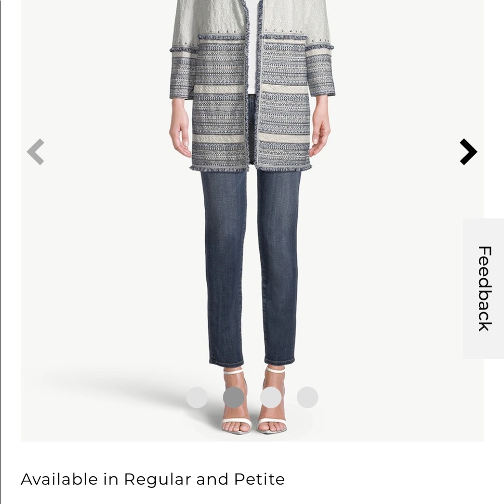 NWT lightweight Chico’s eyelet jacket
